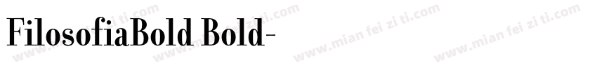 FilosofiaBold Bold字体转换